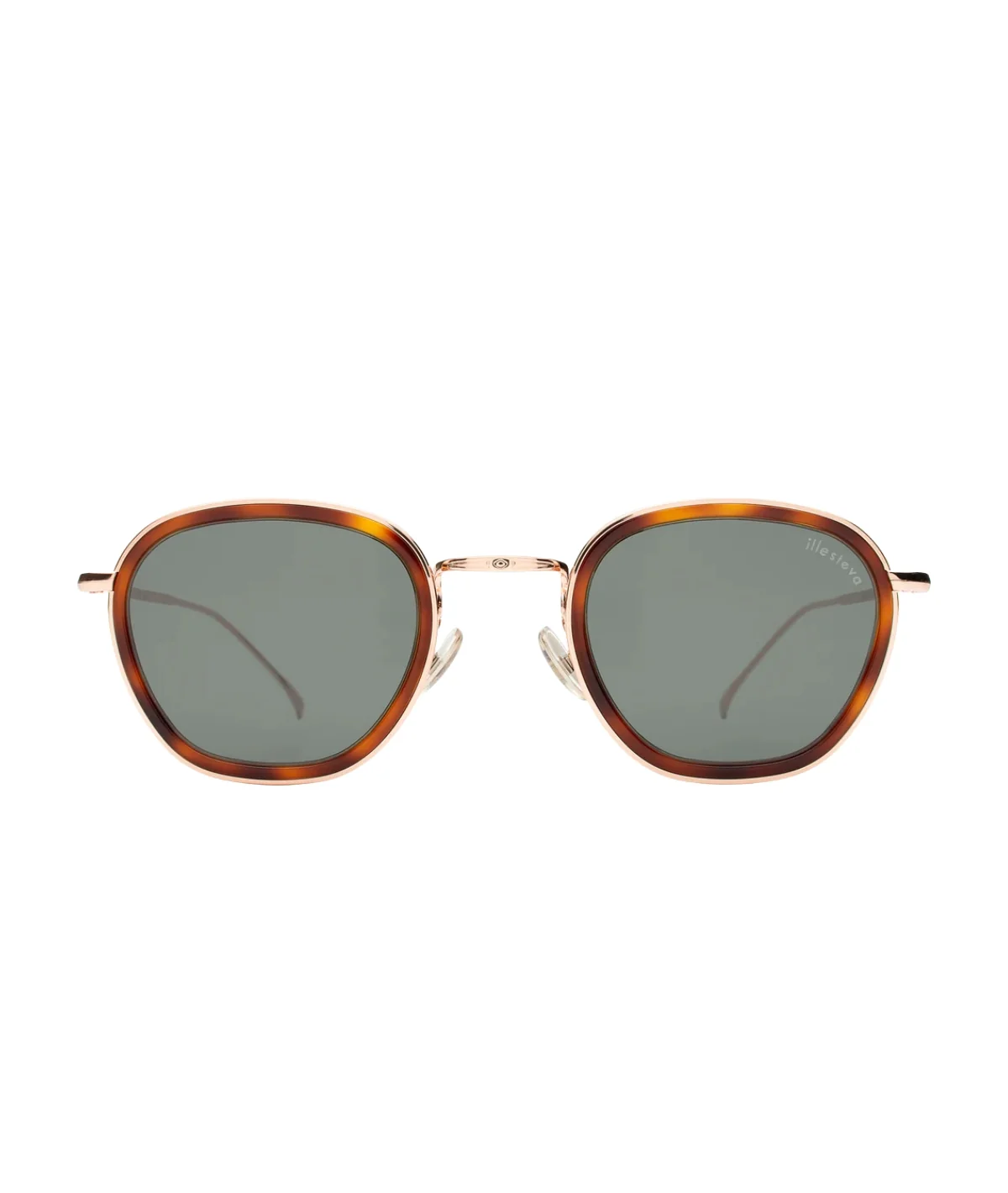 ILLESTEVA PRINCE TATE HAVANA/ROSE GOLD W/ GREY FLAT LENSES