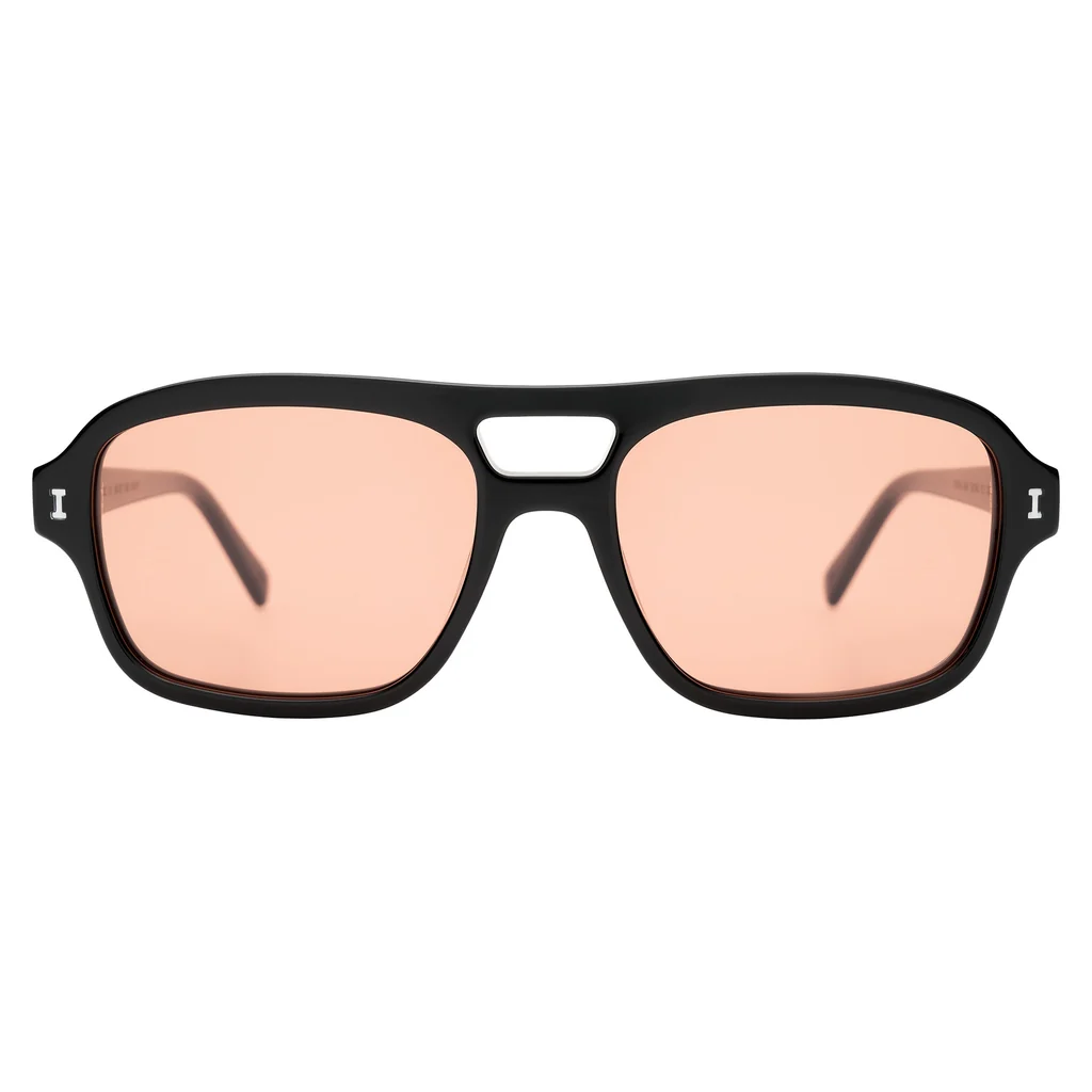 ILLESTEVA QUEENS BLACK W/ SUNSET FLAT LENSES