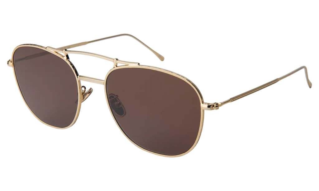ILLESTEVA CYPRUS GOLD W/ BROWN FLAT LENSES