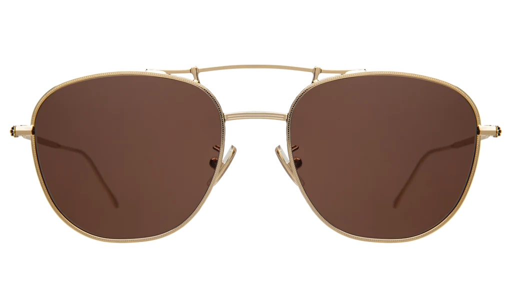 ILLESTEVA CYPRUS GOLD W/ BROWN FLAT LENSES