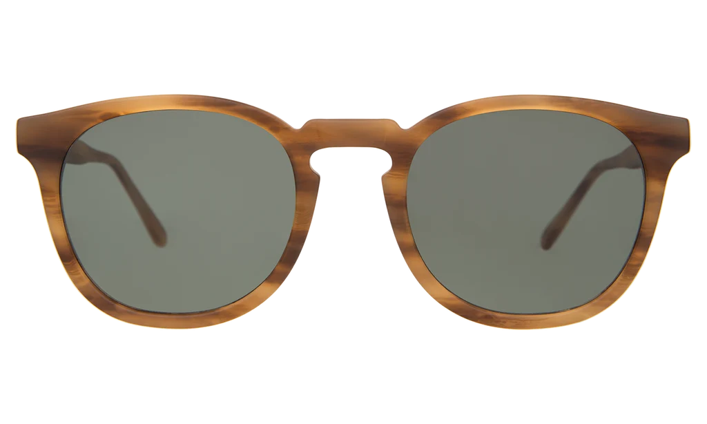 ILLESTEVA ELDRIDGE 52 TEAK W/ OLIVE FLAT LENSES