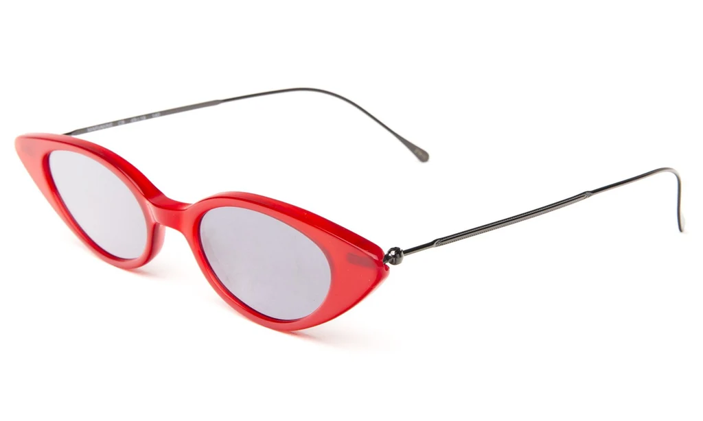 ILLESTEVA MARIANNE RED/GUNMETAL W/ METAL FLAT MIRROR