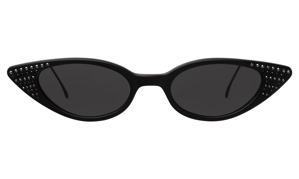 ILLESTEVA MARIANNE MATTE BLACK / SILVER SWAROVSKI CRYSTALS / GREY
