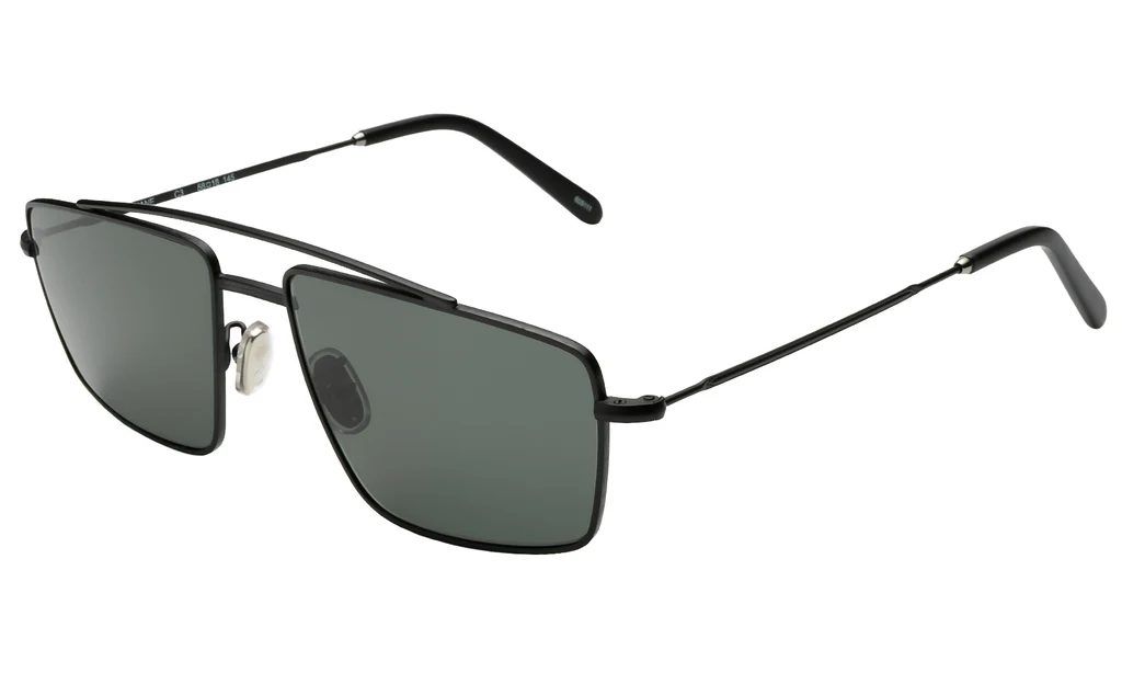 ILLESTEVA JANE MATTE BLACK W/ OLIVE LENSES