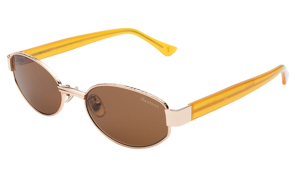 ILLESTEVA BELLAGIO A ROSE GOLD/HONEY W/ BROWN