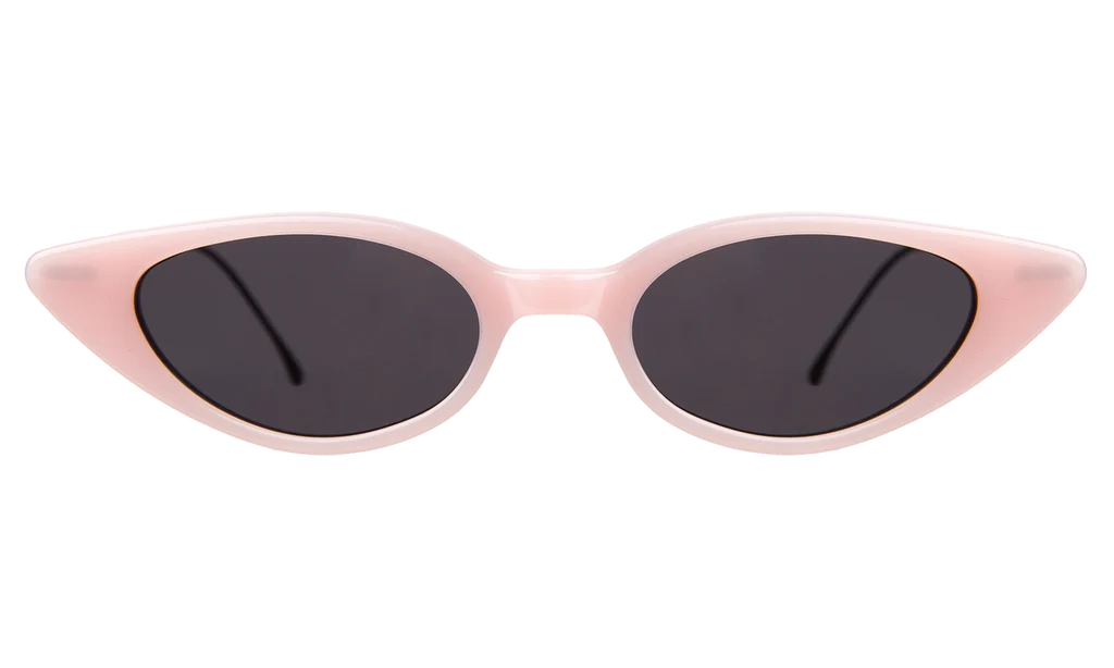 ILLESTEVA MARIANNE PALE PINK/GUNMETAL W/ GREY FLAT LENSES