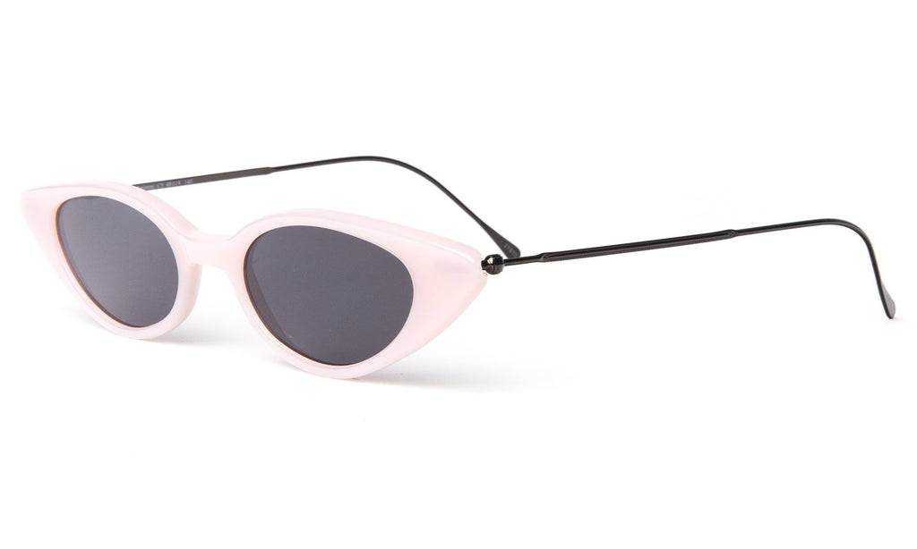 ILLESTEVA MARIANNE PALE PINK/GUNMETAL W/ GREY FLAT LENSES