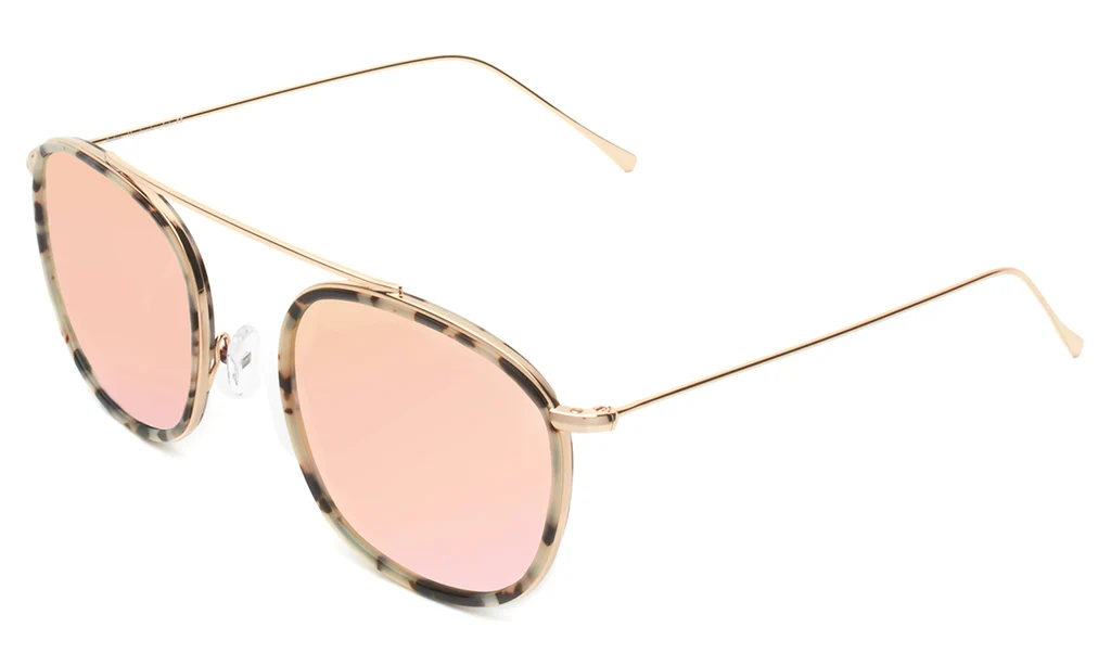 ILLESTEVA MYKONOS ACE WHITE TORTOISE / GOLD / BRIGHT ROSE FLAT MIRROR