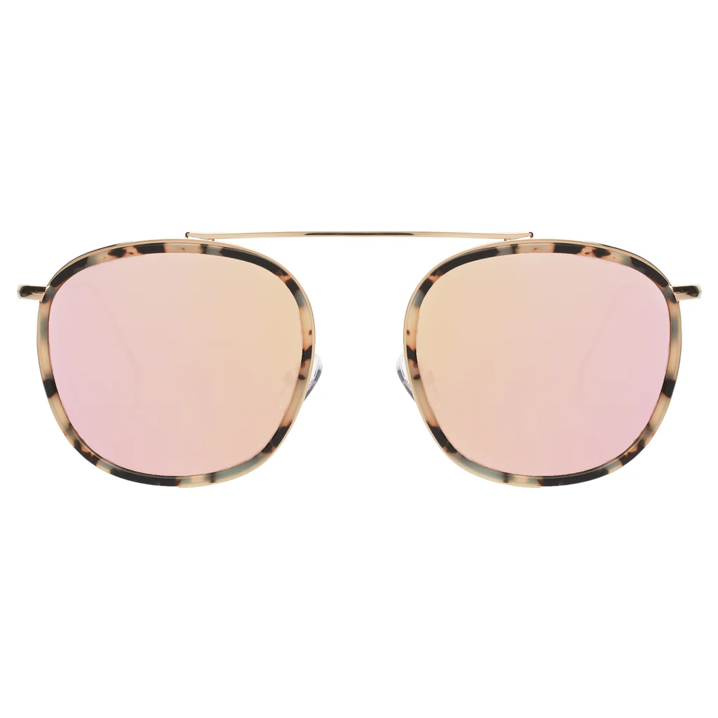 ILLESTEVA MYKONOS ACE WHITE TORTOISE / GOLD / BRIGHT ROSE FLAT MIRROR