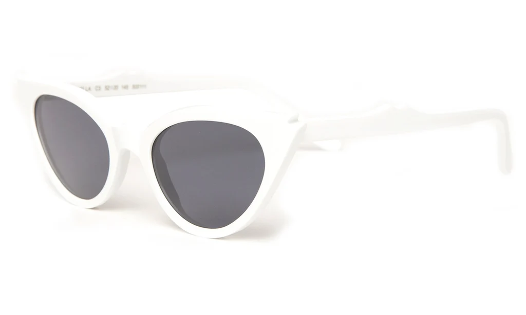 ILLESTEVA ISABELLA WHITE W/ GREY FLAT LENSES
